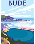 Bude Vintage Seaside Travel Poster Print