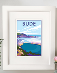 Bude Vintage Seaside Travel Poster Print