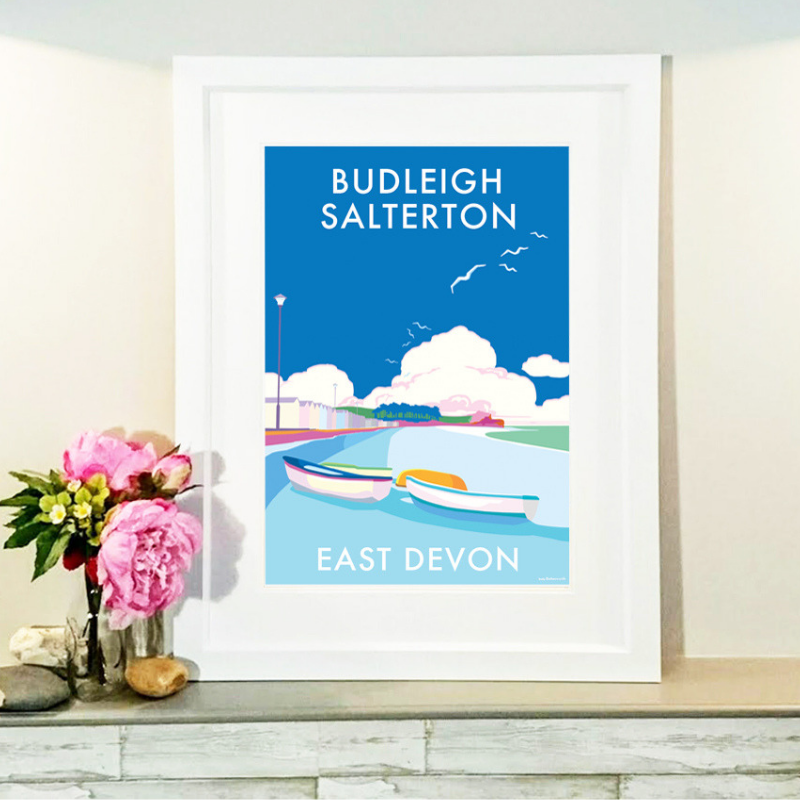 Budleigh Salterton Vintage Seaside Travel Poster Print