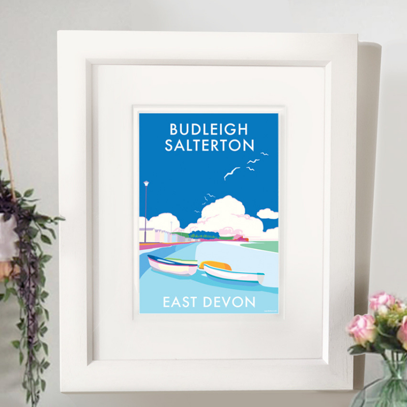 Budleigh Salterton Vintage Seaside Travel Poster Print