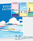 Budleigh Salterton Vintage Seaside Travel Poster Print