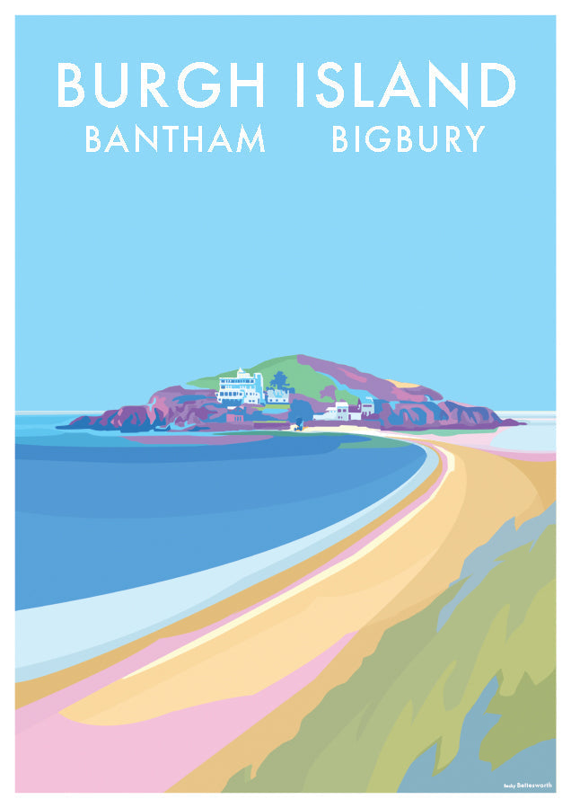 Burgh Island Vintage Seaside Travel Poster Print