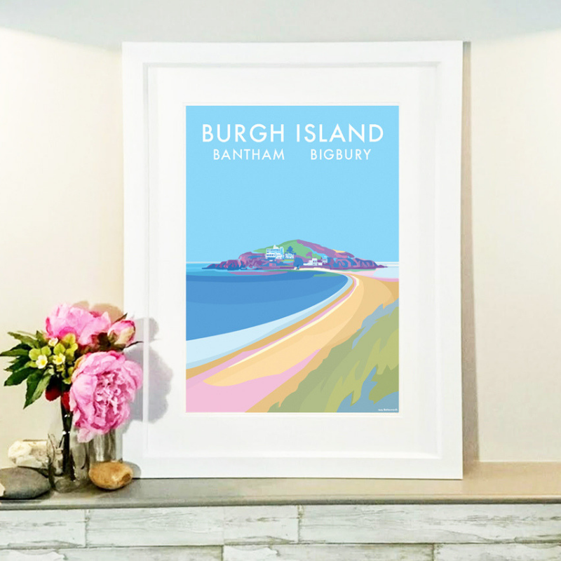 Burgh Island Vintage Seaside Travel Poster Print