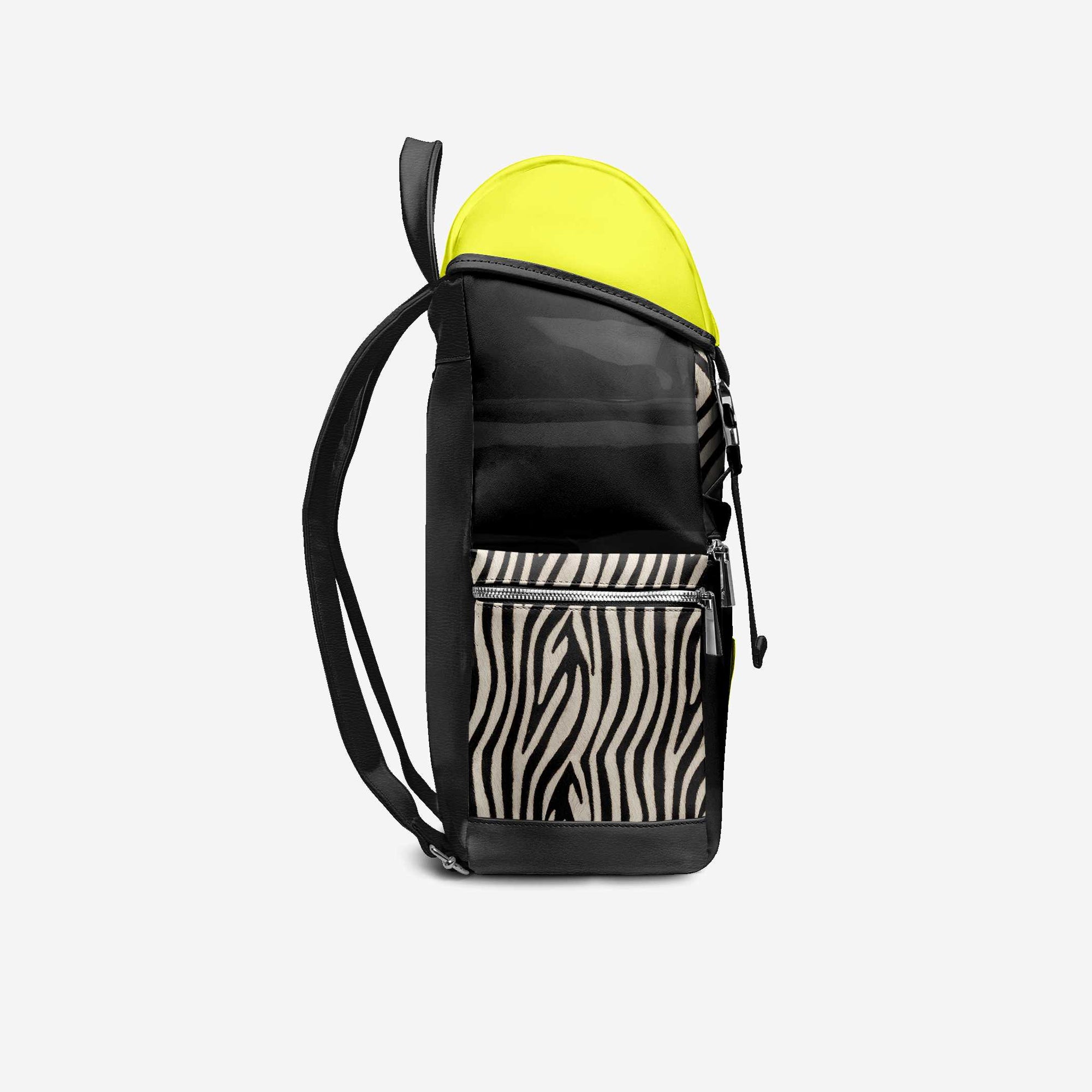 BYMANYC ® New York – NYC COUTURE Backpack in Zebra Print &amp; Neon Yellow-2