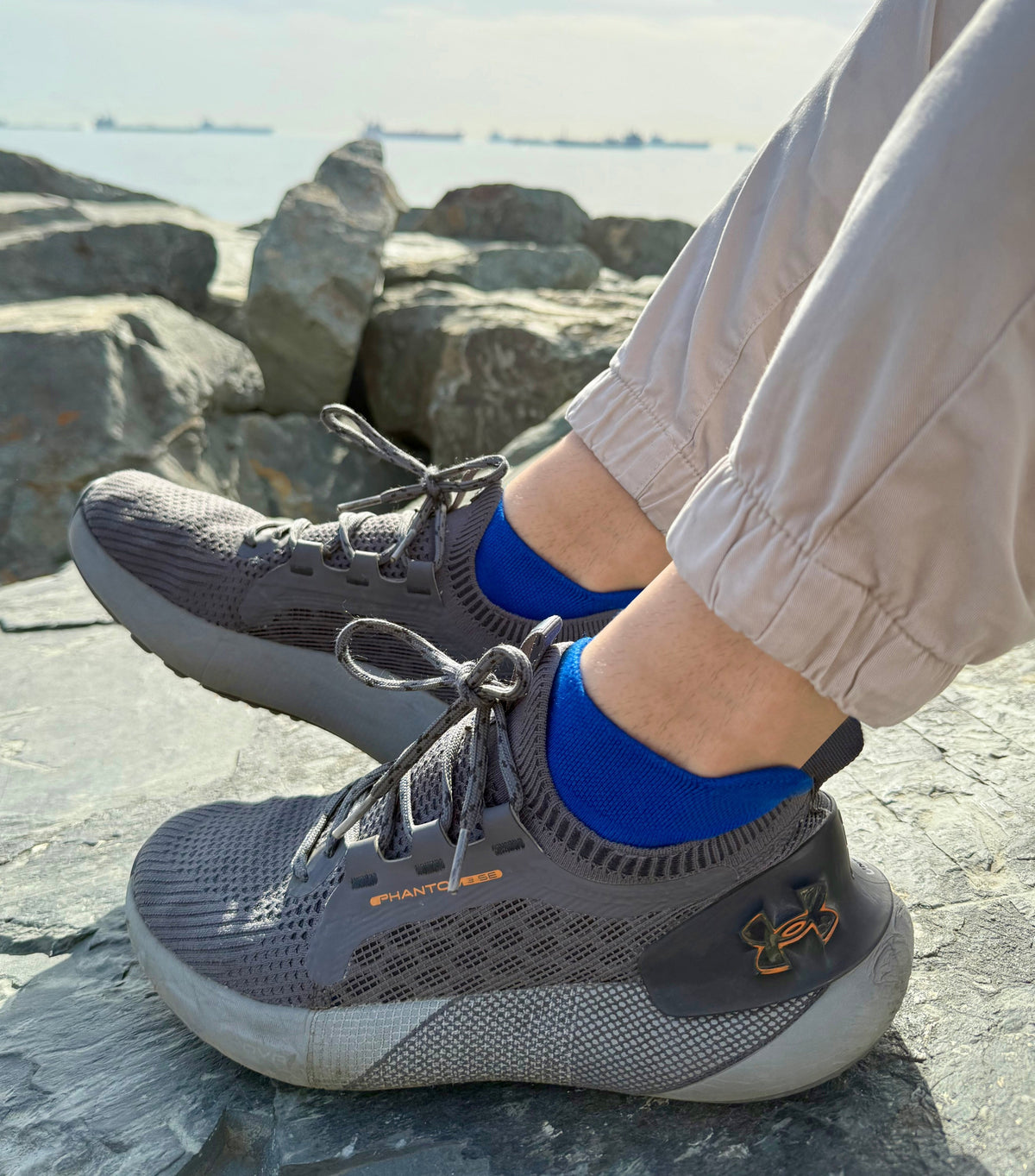Bamboo Trainer Socks - Cool Sea Blue - 5 Pack