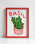 Basil Herb print from an original painting, choice of sizes, available framed and unframed