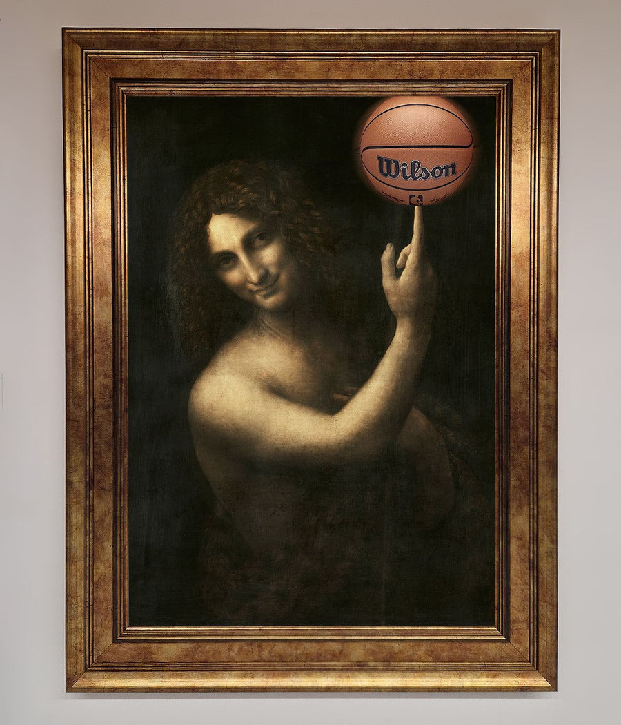 Basketball Renaissance Altered Framed Print, premium sports art, stylish home decor, trending framed wall art, best-selling unique gift by Zestio at brixbailey.com