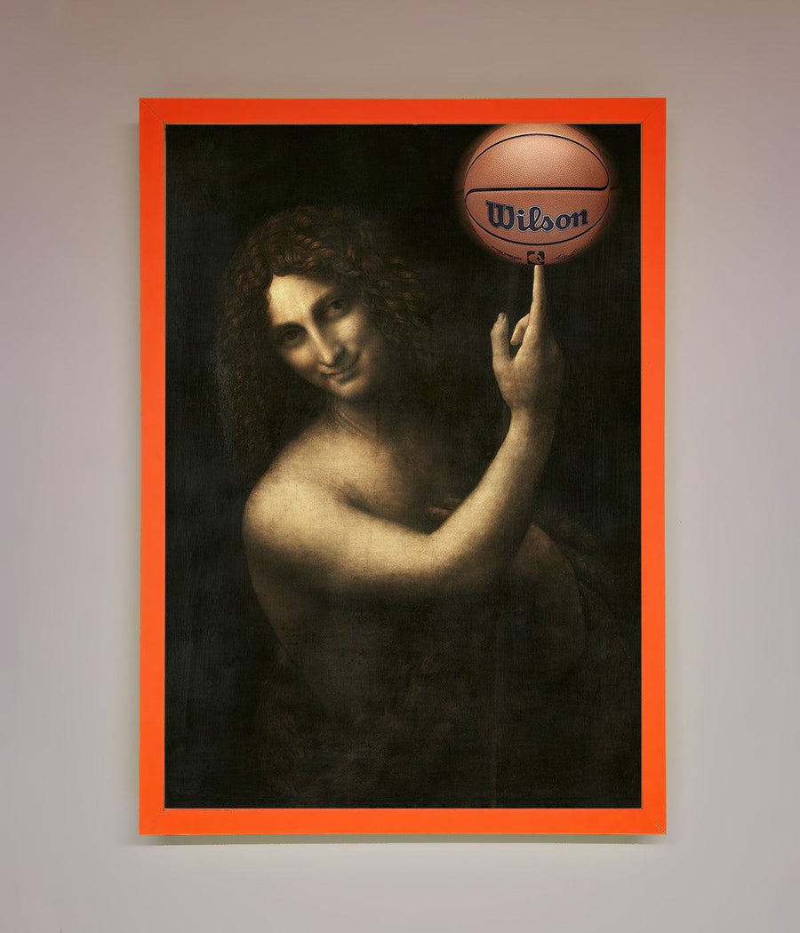Basketball Renaissance Altered Framed Print, premium sports art, stylish home decor, best-selling framed artwork by Zestio at brixbailey.com