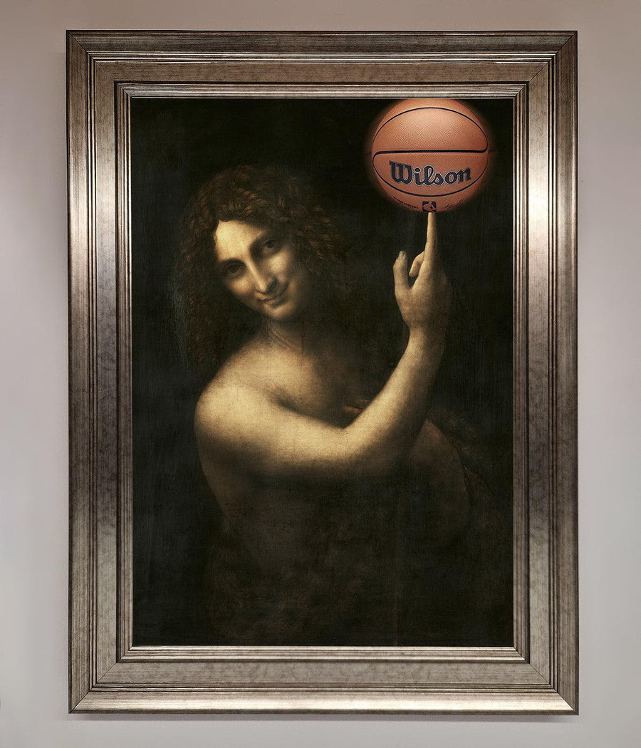Basketball Renaissance altered framed print, premium sports art, luxury home decor, stylish vintage basketball poster, best-selling unique gift by Zestio at brixbailey.com