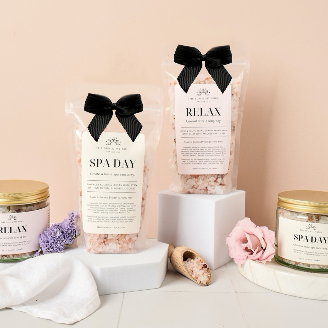 Rose &amp; Ylang Ylang Himalayan Bath Salts – Relaxing Luxury Soak