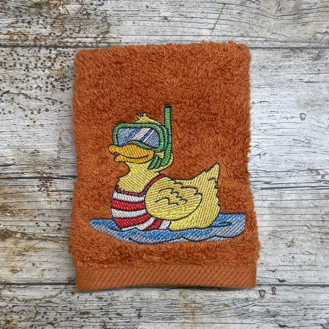Beach Duck with Snorkel Face Cloth