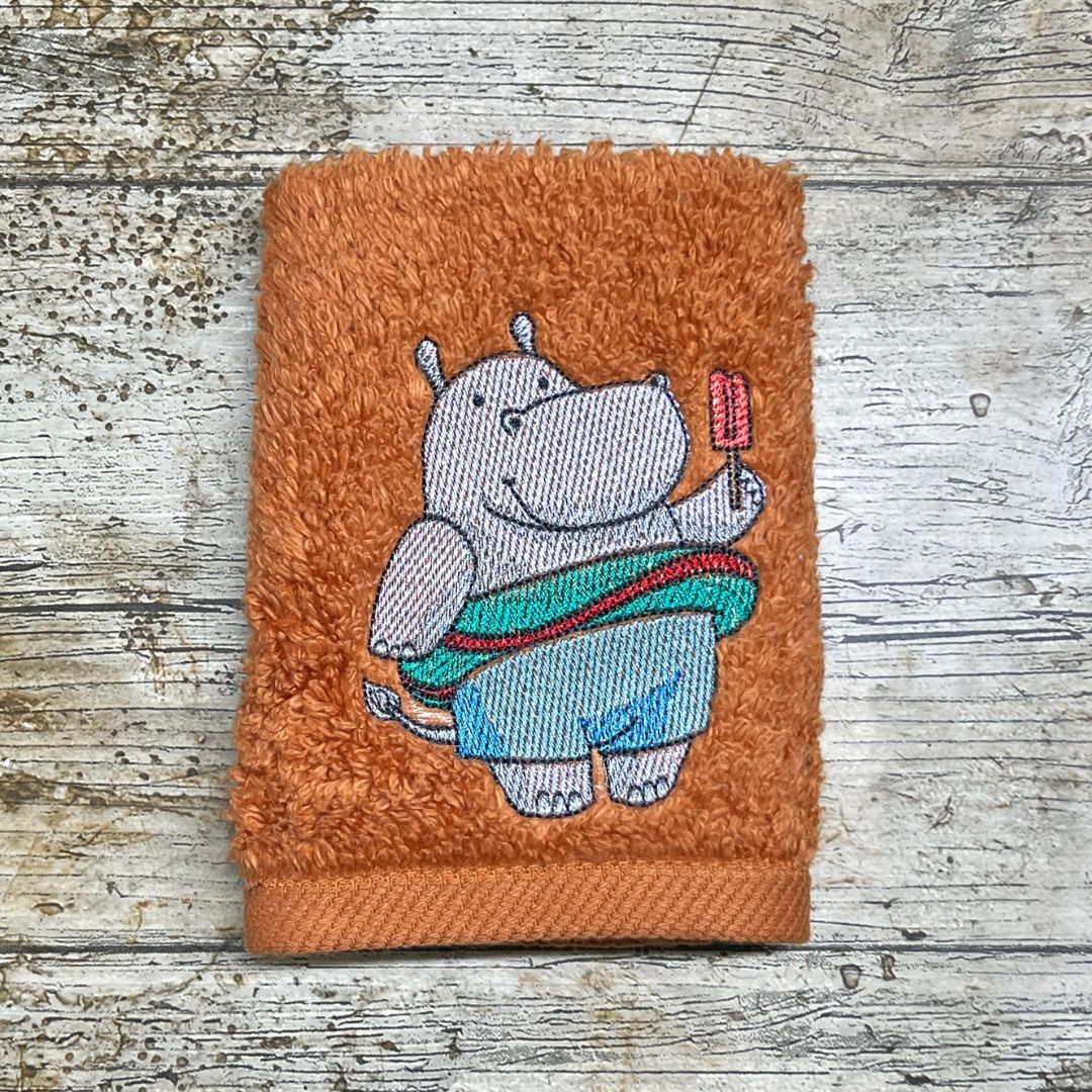 Beach Hippo Face Cloth