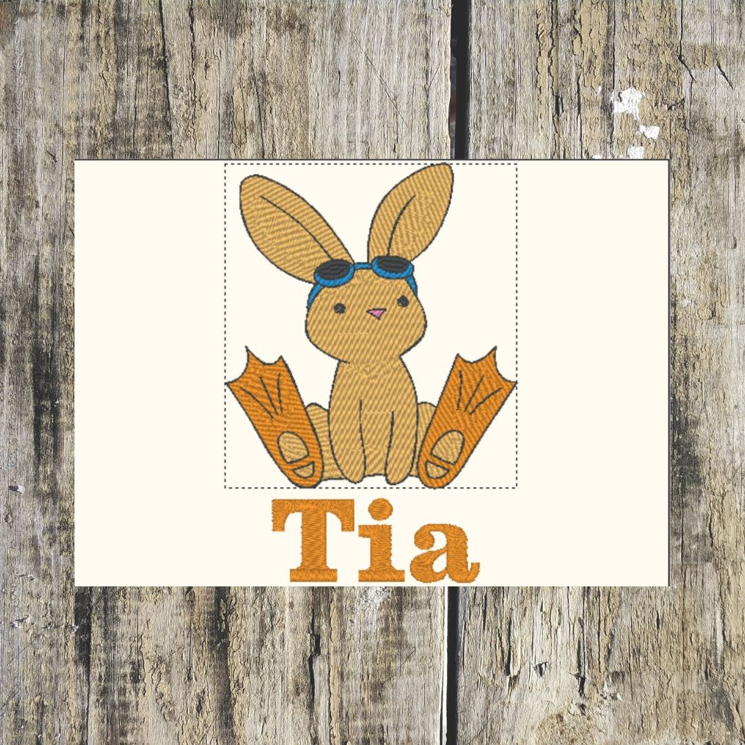 Beach Rabbit Personalised Towels