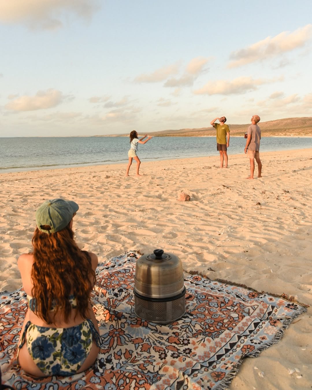 PS I Love You&#39; Woven Picnic Rug / Throw