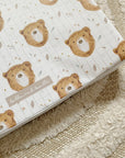 Anti-Roll Wedge Baby Changing Mat - Bru Bear Print
