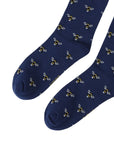 Save the Bee Small Motif Bamboo Socks in Navy