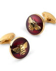 Bee Cufflinks In Red