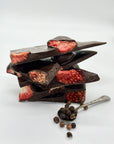 Handmade Berry Peppery 70% Dark Chocolate Shards