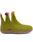 The Jester - Lime Green with Leather