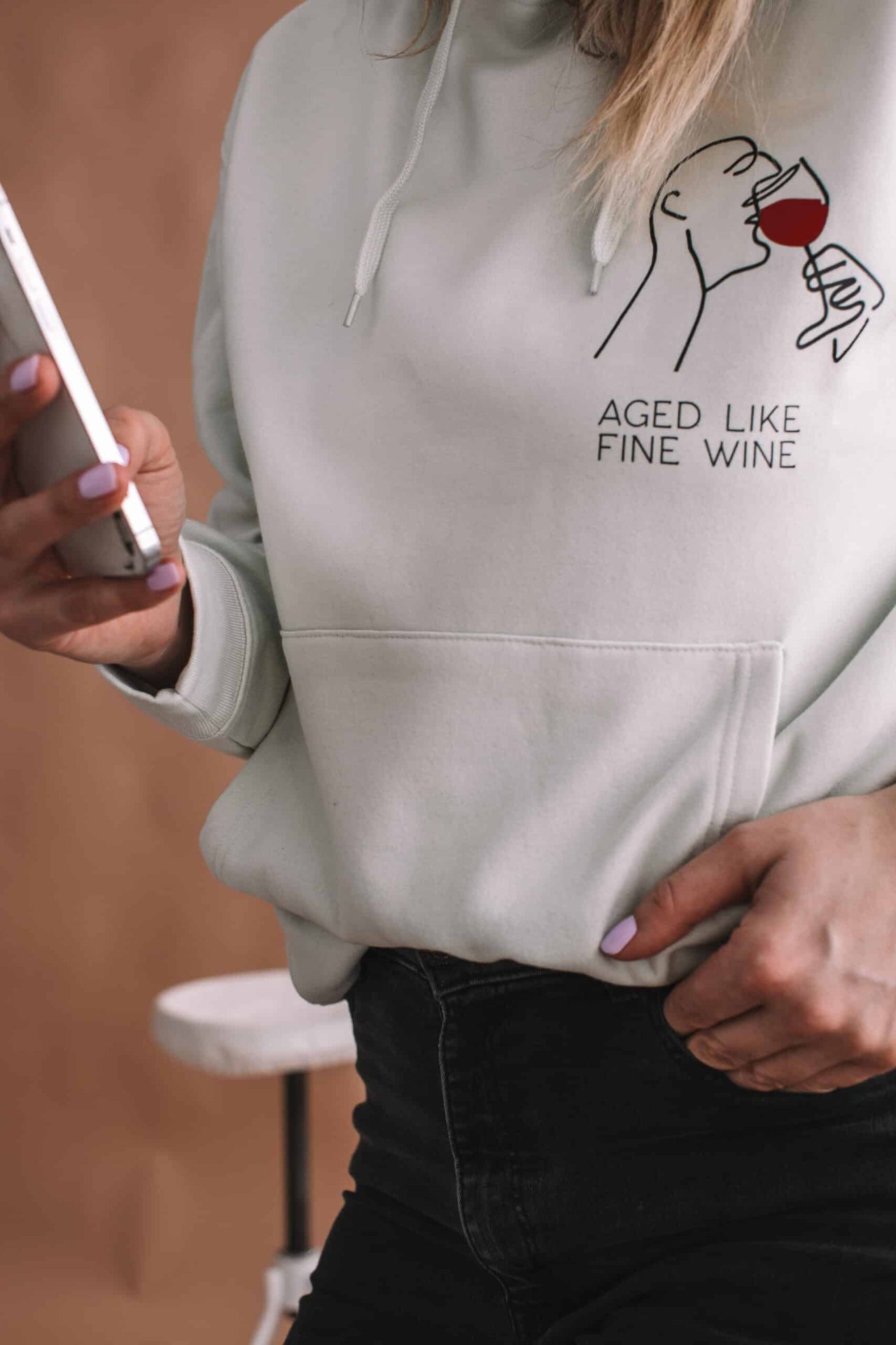 Aged Like Fine Wine Unisex Hoodie – Eco-Friendly & Comfy by Black Giraffe Brand at www.brixbailey.com