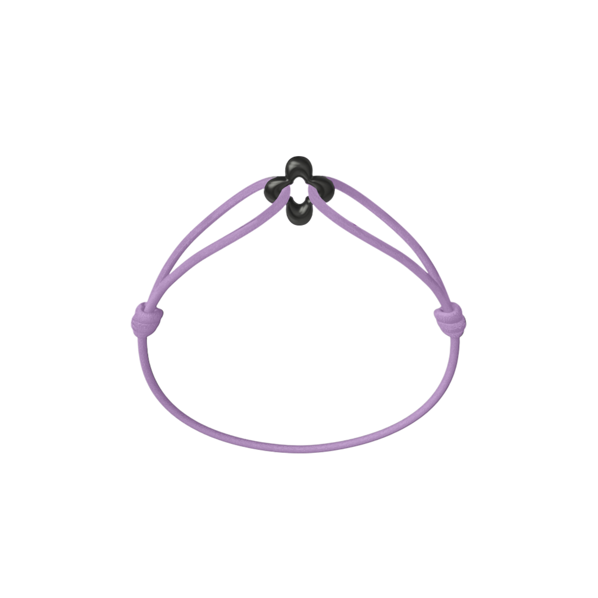 Mini Black Clover Cord Bracelet