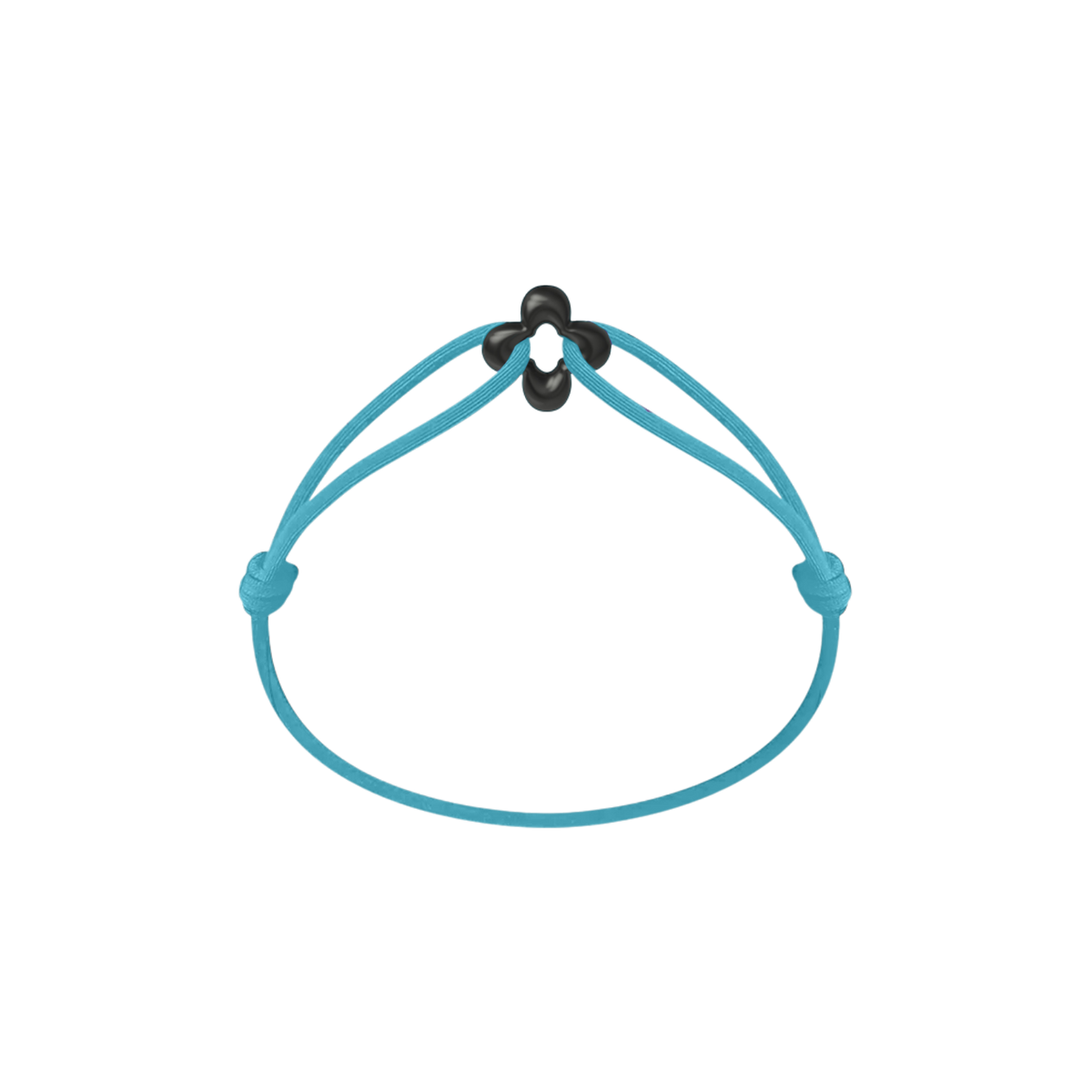 Mini Black Clover Cord Bracelet