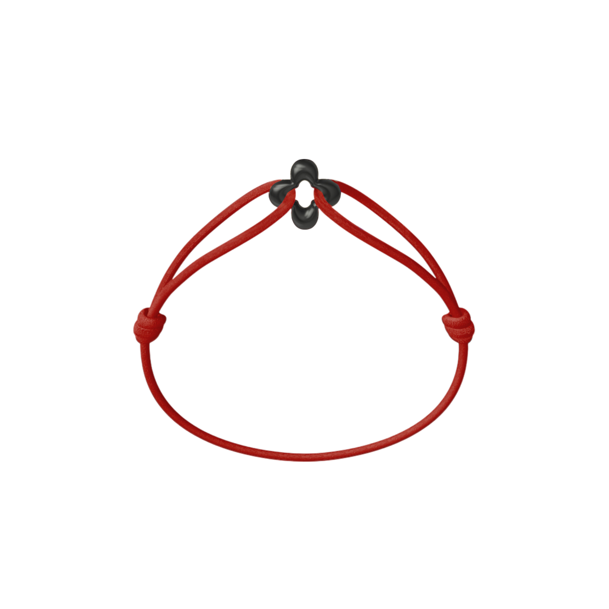 Mini Black Clover Cord Bracelet