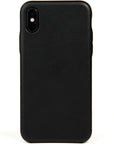 iPhone X Case, Black Leather