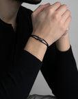 Carbon Regent Cord Bracelet