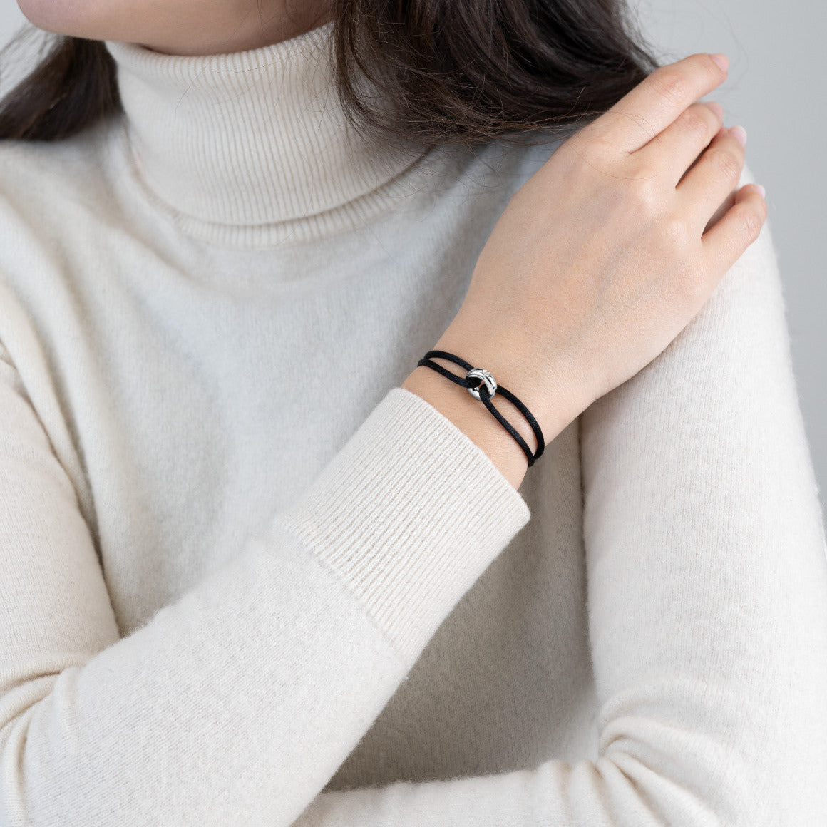 Silver Soho Diamond Cord Bracelet