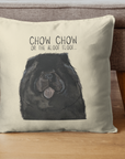 Black Chow Chow Natural Cushion Cover – Add Fluffy Charm to Your Home