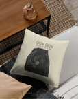 Black Chow Chow Natural Cushion Cover – Add Fluffy Charm to Your Home