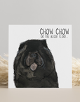 Send Some Floofy Love: Black Chow Chow 'Aloof Floof' Greeting Card