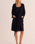 Lace-trimmed Modal Jersey Kimono