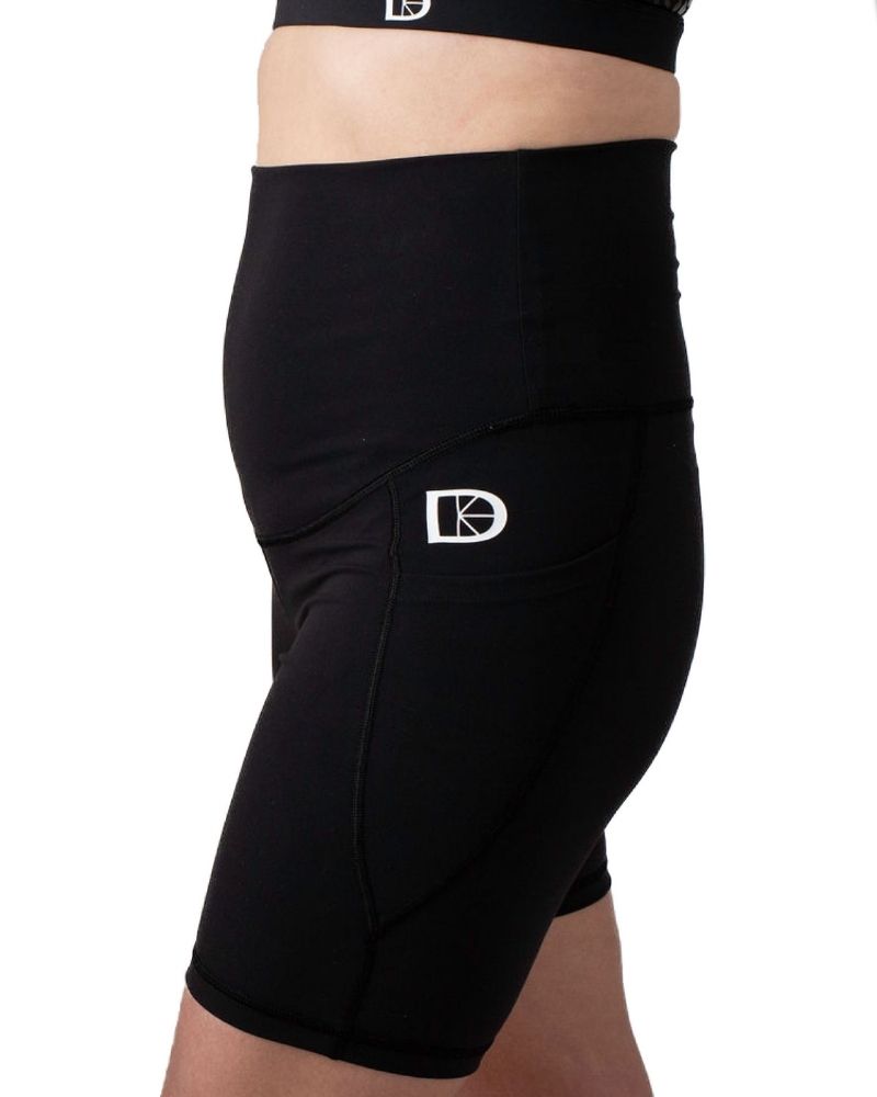 Maternity &amp; Postnatal Active Support Cycling Shorts | Black