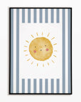 Sunshine Print - Blue Stripes