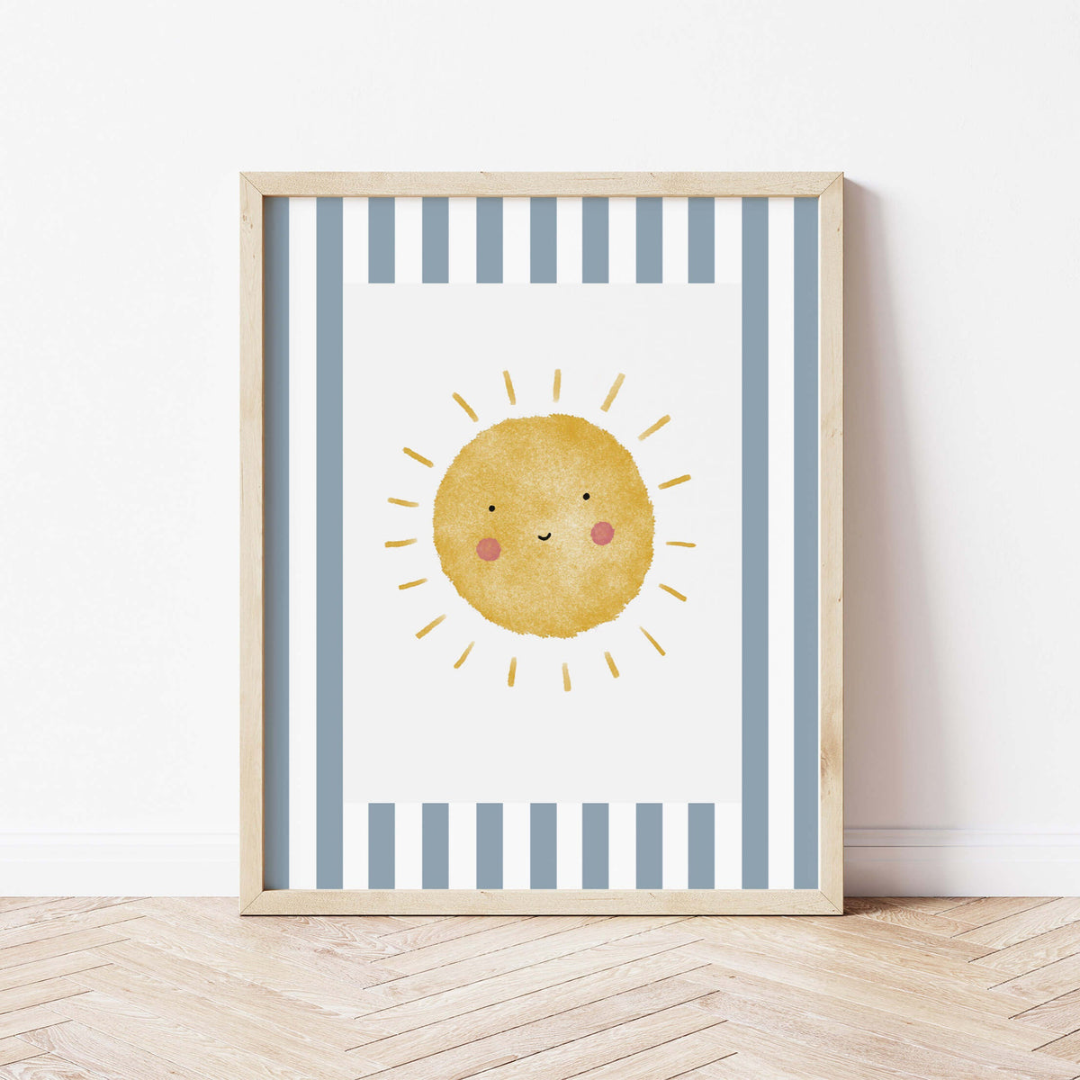 Sunshine Print - Blue Stripes