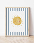 Sunshine Print - Blue Stripes