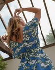 Blue Clouds Loose Fit EcoVera and Linen Jumpsuit