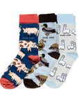 Blue Farm Animals Bundle of 3 Bamboo Socks