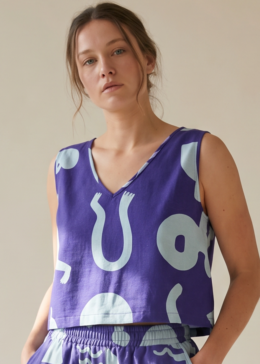 Organic Cotton &amp; Linen Two-Way Tank