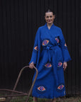 Long Cotton Robe: Blue Eye