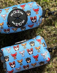 Blue Chihuahua Print Exclusive Designer Poop Bag Holder by My Chi and Me