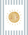 Sunshine Print - Pale Blue Stripes