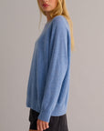 Chambray Blue Cashmere Sweatshirt