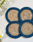 Seagrass Coasters - Blue (Set of 4)