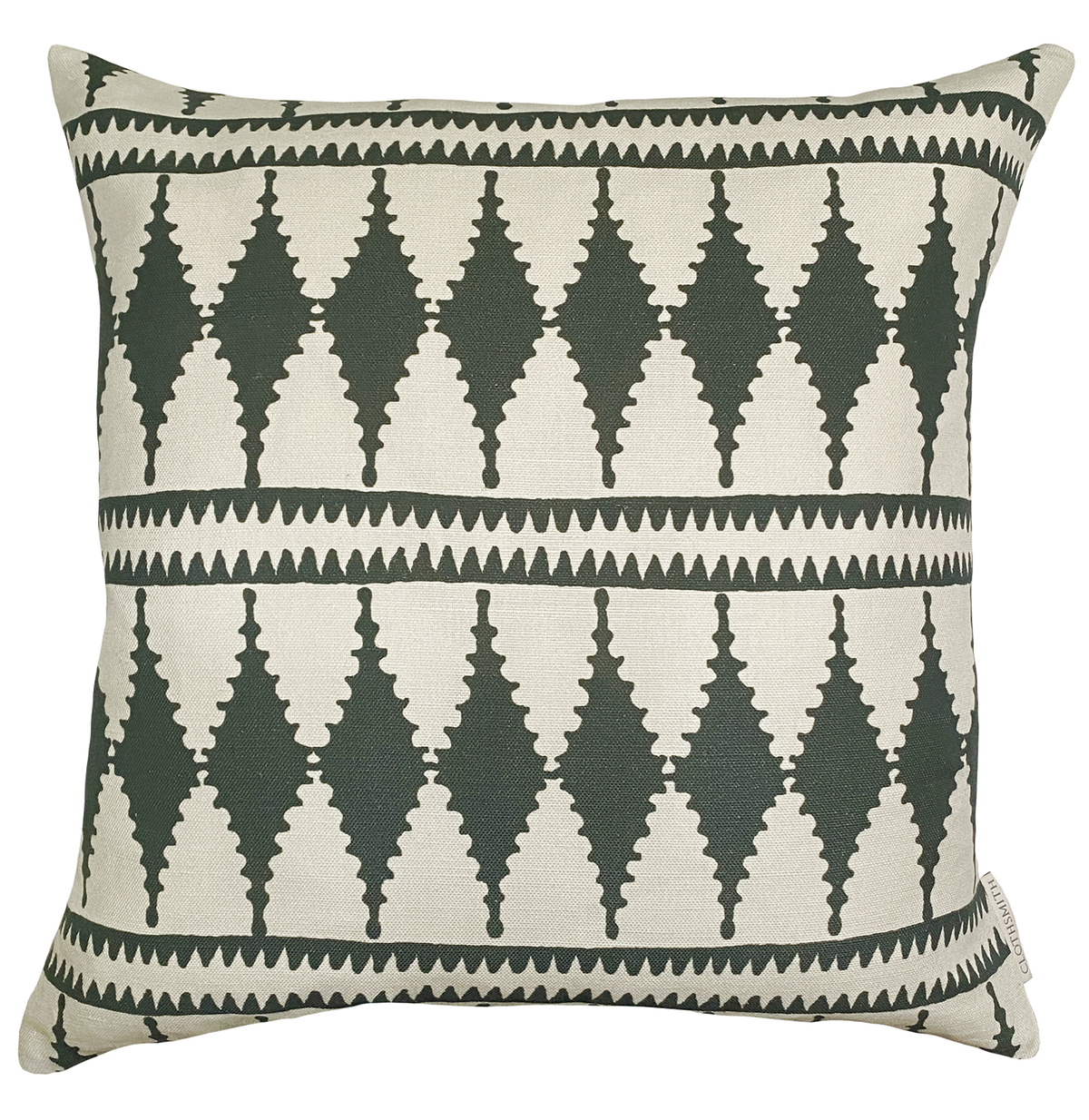 Bobbin Square Cushion - Slate Green