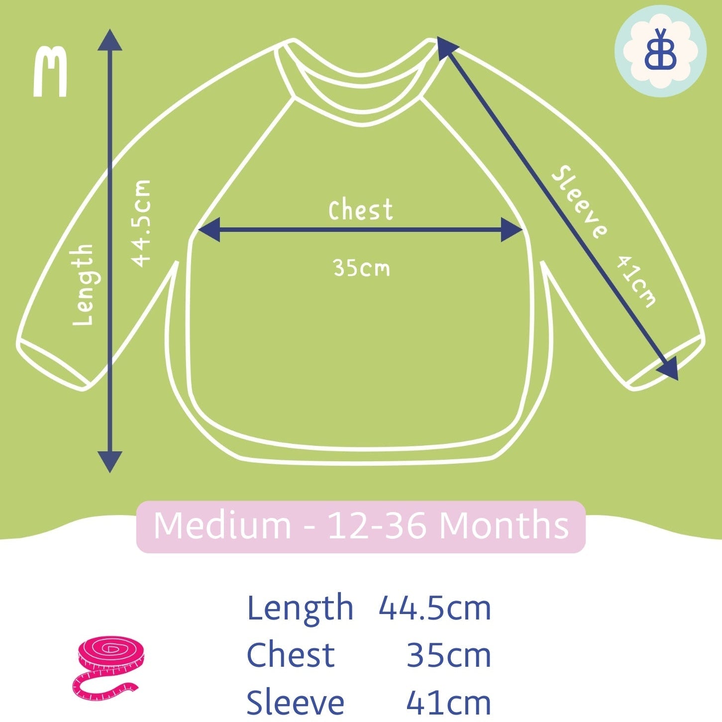 Long Sleeved Baby Bib - Pink Bow