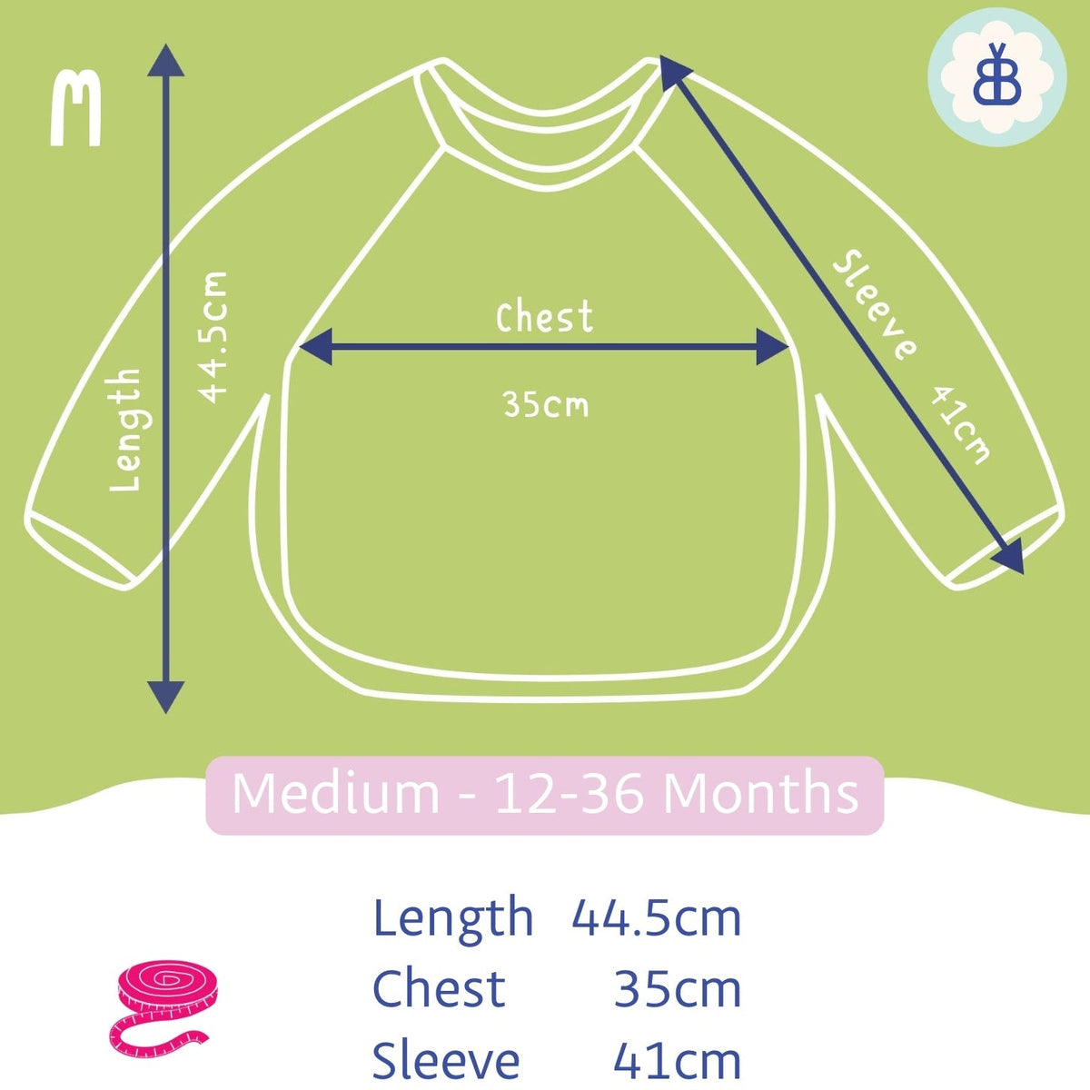 Long Sleeved Baby Bib - Snack Time