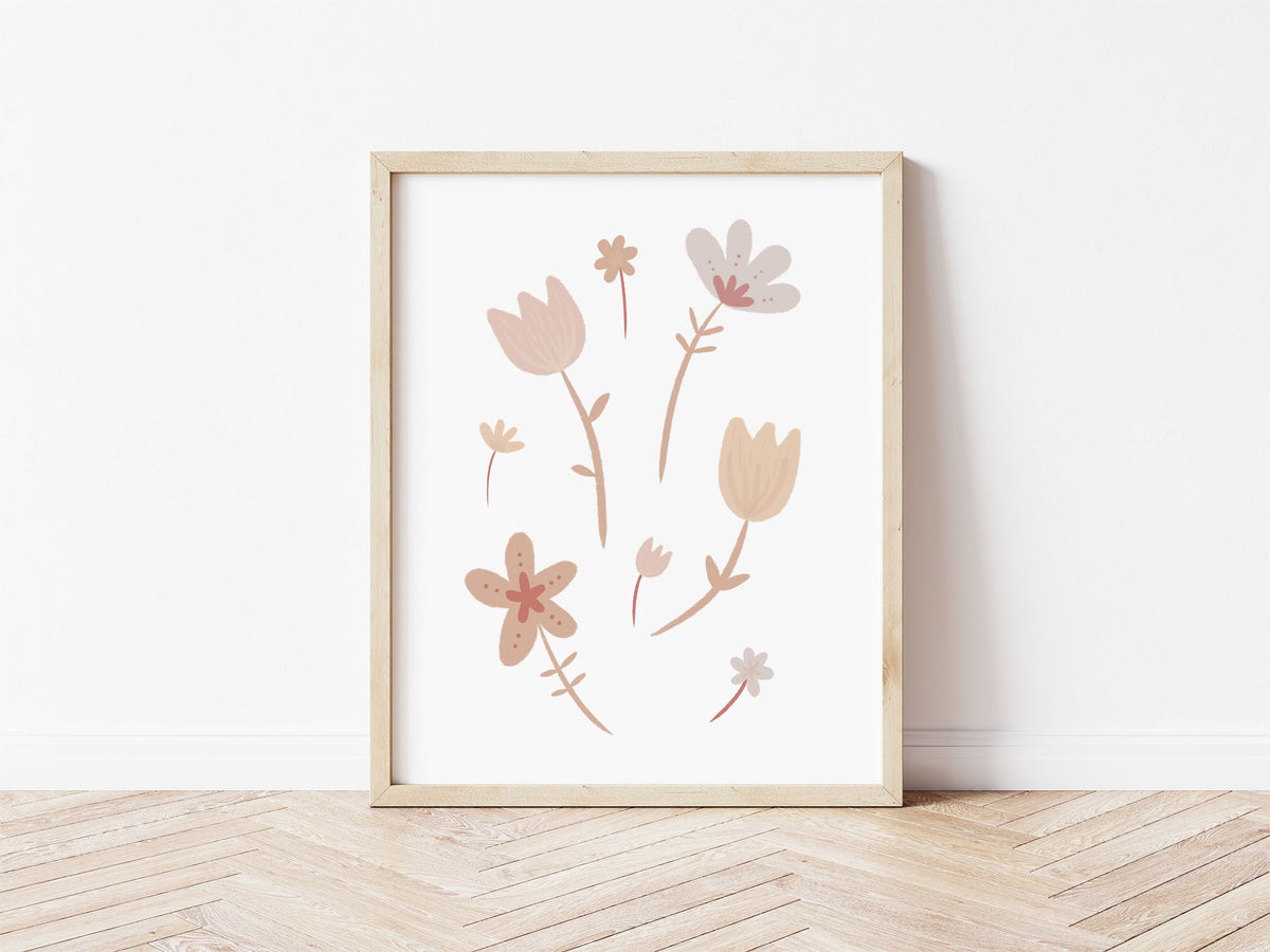 Boho Flowers Print
